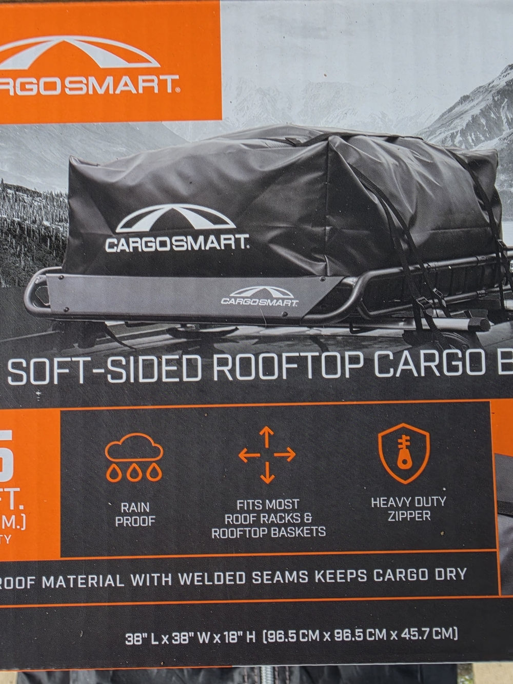 CARGOSMART Soft-Sided Rooftop Cargo Bag in Black